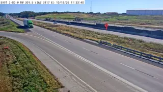 I-80 at Mile Marker 301.5 – Bettendorf – East View