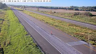 I-380 at Mile Marker 34.1 – Near Center Point – South View