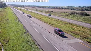 I-380 at Mile Marker 34.1 – Near Center Point – South View