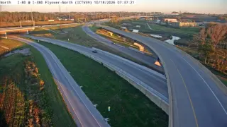 I-80 at I-380 Northbound Flyover – Mile Marker 238.9 – Coralville