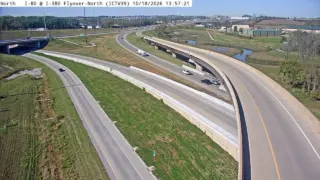 I-80 at I-380 Northbound Flyover – Mile Marker 238.9 – Coralville