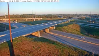 I-80 at I-380 Northbound Flyover – Mile Marker 238.8 – Coralville