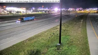 I-80 at West I-29 Interchange – Mile Marker 1 – Council Bluffs – East View