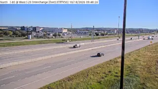 I-80 at West I-29 Interchange – Mile Marker 1 – Council Bluffs – East View