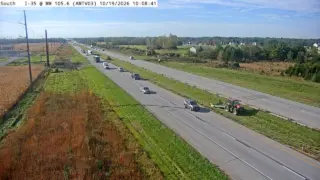 I-35 at Mile Marker 105.6 – Near Huxley