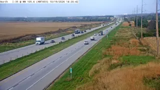 I-35 at Mile Marker 105.6 – Near Huxley