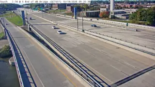 I-74 at South End of Westbound Bridge – Mile Marker 5.4 – Near Bettendorf