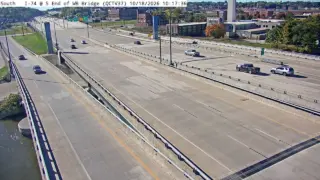 I-74 at South End of Westbound Bridge – Mile Marker 5.4 – Near Bettendorf