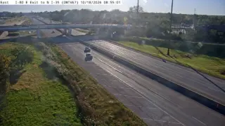 I-80 at Eastbound Exit to North I-35 – West Mix – Mile Marker 123.3 – West Des Moines