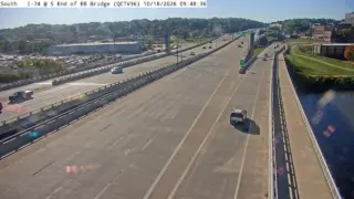 I-74 at South End of Eastbound Bridge – Mile Marker 5.4 – Near Bettendorf