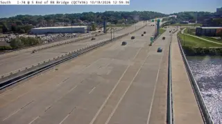 I-74 at South End of Eastbound Bridge – Mile Marker 5.4 – Near Bettendorf