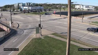 IA 100 at Edgewood Road Northeast Intersection – Mile Marker 7.9 – Cedar Rapids – Wrong-Way Monitoring View