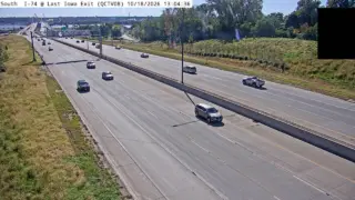 I-74 at Last Iowa Exit – Mile Marker 4.5 – Bettendorf