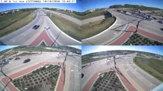 I-80 at 1st Avenue – Mile Marker 242.6 – Coralville – Multi-Angle View