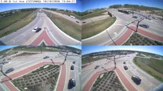 I-80 at 1st Avenue – Mile Marker 242.6 – Coralville – Multi-Angle View