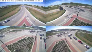I-80 at 1st Avenue – Mile Marker 242.6 – Coralville – Multi-Angle View