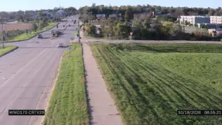 US 30 at Kirkwood Boulevard Southwest – Mile Marker 250.7 – Cedar Rapids – Wrong-Way Monitoring View – South View