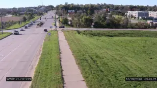 US 30 at Kirkwood Boulevard Southwest – Mile Marker 250.7 – Cedar Rapids – Wrong-Way Monitoring View – South View
