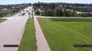 US 30 at Kirkwood Boulevard Southwest – Mile Marker 250.7 – Cedar Rapids – Wrong-Way Monitoring View – South View