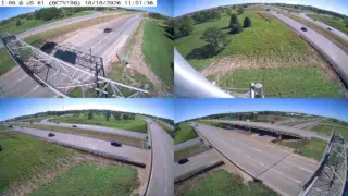 I-80 at Brady Street – Mile Marker 295.1 – Davenport – Multi-Angle View