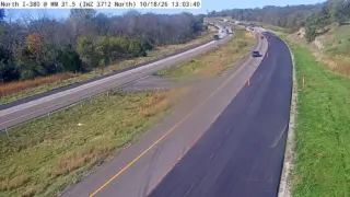 I-380 at Mile Marker 31.5 – Near Hiawatha – North View