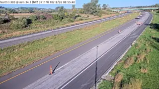 I-380 at Mile Marker 34.1 – Near Center Point – North View