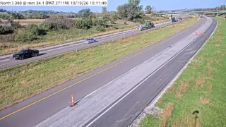 I-380 at Mile Marker 34.1 – Near Center Point – North View
