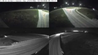 I-80 at Herbert Hoover Highway – Mile Marker 249 – Near Iowa City – Multi-Angle View