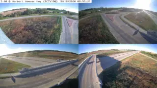 I-80 at Herbert Hoover Highway – Mile Marker 249 – Near Iowa City – Multi-Angle View