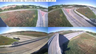 I-80 at Herbert Hoover Highway – Mile Marker 249 – Near Iowa City – Multi-Angle View