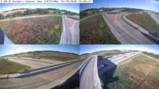 I-80 at Herbert Hoover Highway – Mile Marker 249 – Near Iowa City – Multi-Angle View