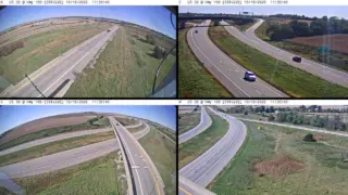 US 30 at 16th Avenue Southwest – Mile Marker 243.7 – Near Cedar Rapids – Multi-Angle View