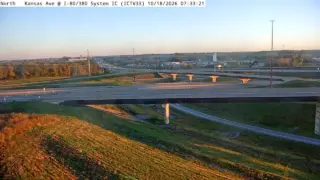 I-80 at Eastbound Exit to I-380/US218 split – Mile Marker 238.9 – Tiffin