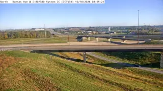 I-80 at Eastbound Exit to I-380/US218 split – Mile Marker 238.9 – Tiffin