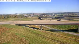 I-80 at Eastbound Exit to I-380/US218 split – Mile Marker 238.9 – Tiffin