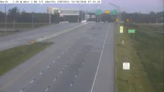 I-29 at West I-80 Interchange – Mile Marker 52.1 – Council Bluffs – North View