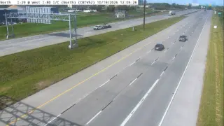 I-29 at West I-80 Interchange – Mile Marker 52.1 – Council Bluffs – North View