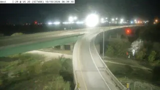I-29 at Southbound exit to I-129/US 20/75 – Mile Marker 144.6 – Sioux City