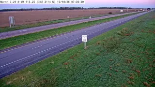 I-29 at Mile Marker 113.2 – Near Onawa – North View