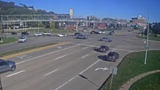 US 20 at Locust Street – Mile Marker 299.8 – Dubuque – North View