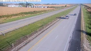 I-35 South of US 20 – Mile Marker 139.9 – Near Williams