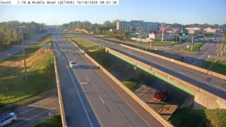 I-74 at Middle Road – Mile Marker 3.9 – Bettendorf
