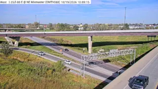 I-35 at Southbound Exit to I-80 Westbound – East Mix – Mile Marker 86.8 – Near Ankeny