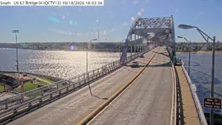 US 67 at Centennial Bridge – IA – Mile Marker 0.2 – Davenport